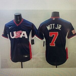 🤪Bobby Witt Jr Navy Stitched Jersey🥳